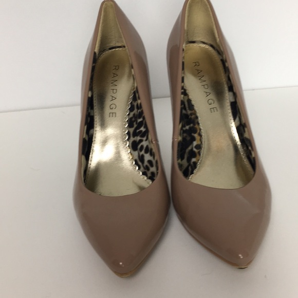 Rampage Shoes - Nude patent heels 8.5